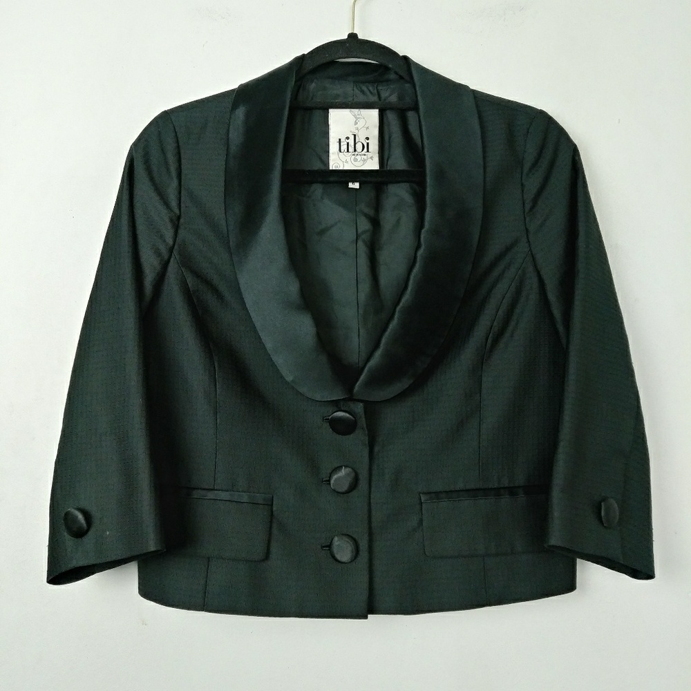 Tibi Tuxedo Crop Blazer Size 6